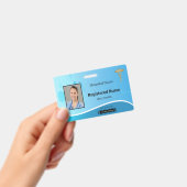 Caduceus Blue医療ハートビートフォトID バッジ (手持ち)
