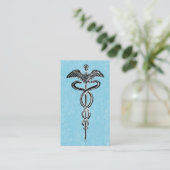 Caduceus Business Cards - Nurse Blue Medical 名刺 (スタンド正面)