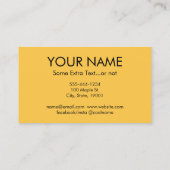 Caduceus Business Cards - Nurse Medical Yellow 名刺 (裏面)
