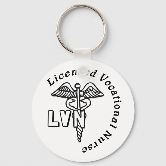 CADUCEUS LVNロゴライセンス職業ナース キーホルダー (正面)