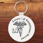CADUCEUS LVNロゴライセンス職業ナース キーホルダー (正面)
