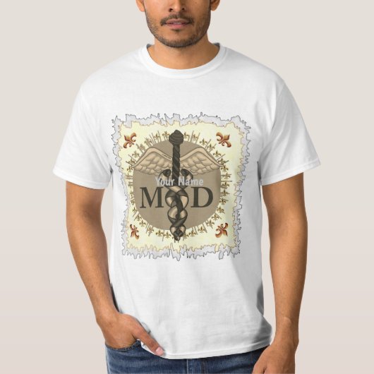 Caduceus MDドクターカスタムドクターTシャツ Tシャツ (正面)