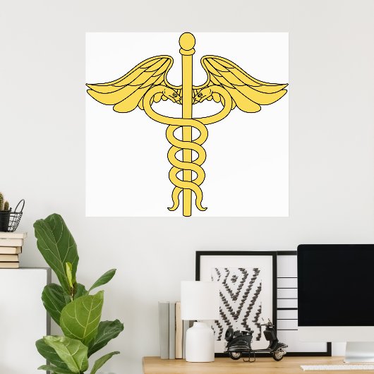 Caduceus Medical Symbol Poster ポスター (ホームオフィス)