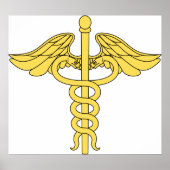 Caduceus Medical Symbol Poster ポスター (正面)