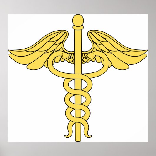 Caduceus Medical Symbol Poster ポスター (正面)