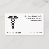 Caduceus White Appointment博士 名刺 (正面)