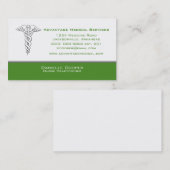 Cadueus名刺、緑 名刺 (正面/裏面)