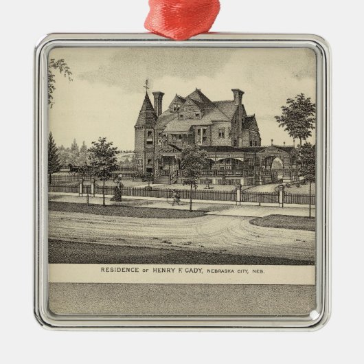 CadyおよびKilpatrick、ネブラスカ メタルオーナメント (正面)