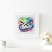 Caecilian Serenity 260824AREF138 - Watercolor スクエア壁時計 (ホーム)