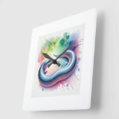 Caecilian Serenity 260824AREF138 - Watercolor スクエア壁時計 (傾斜)