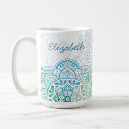 Caelum Mandala 15 oz. Personalized Mug コーヒーマグカップ