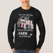 Caen Boarding Pass  Caen Girl  Caen Tシャツ (正面)