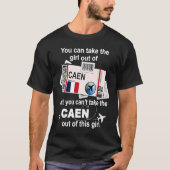 Caen Boarding Pass  Caen Girl  Caen Tシャツ (正面)