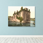 Caerlaverock Castle, Dumfries, Scotland 包まれた Ca キャンバスプリント (インサイチュ (ウッドフロア))