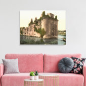 Caerlaverock Castle, Dumfries, Scotland 包まれた Ca キャンバスプリント (インサイチュ (リビング))