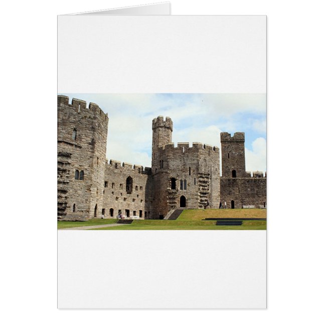 Caernarfonの城、ウェールズ、イギリス (正面)