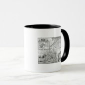 Caernarvon 1616年の地図 マグカップ (正面右)
