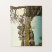 Caerphillyの城、ウェールズ ジグソーパズル (縦)