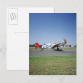 CAFエアショーのP-51C ツスキギー・レッドテイル ポストカード (正面/裏面)