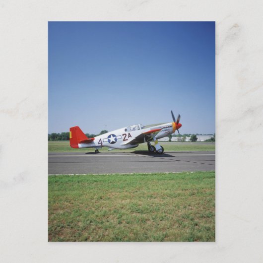 CAFエアショーのP-51C ツスキギー・レッドテイル ポストカード (正面)