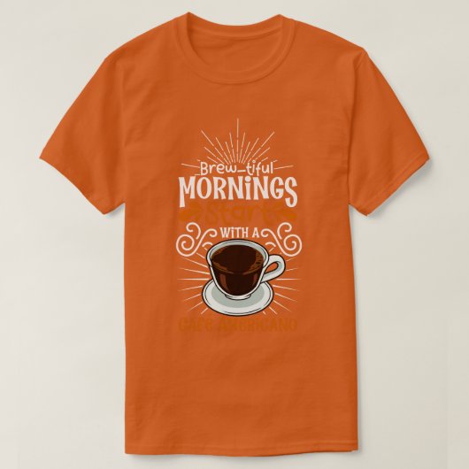 Caf Americanoとのブルワリーな朝 Tシャツ (デザイン正面)
