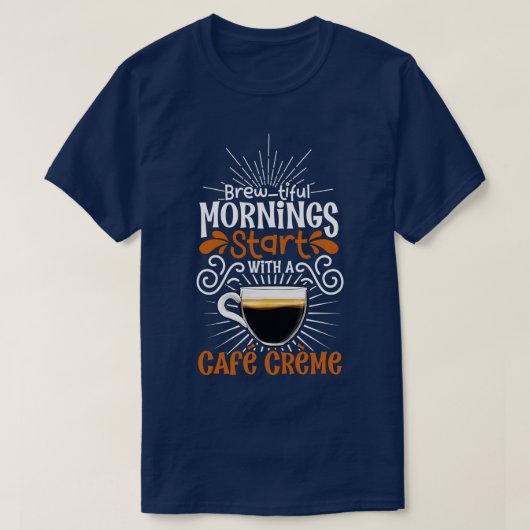 Caf Crmeとのブルワリー朝 Tシャツ (デザイン正面)