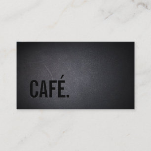 CAFÉのカフェのエレガントで暗くはっきりしたな文字のモダン 名刺