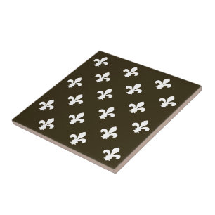 CaféモカNeutral Fleur de Lys タイル