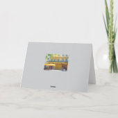 "CAFE AT NIGHT IN ARLES FRANCE" Greeting Card カード (裏面)