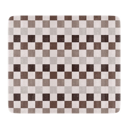 Cafe Au Lait checkerboard pattern カッティングボード (正面)