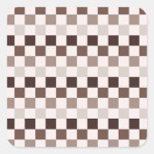 Cafe Au Lait checkerboard pattern スクエアシール (正面)