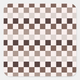 Cafe Au Lait checkerboard pattern スクエアシール