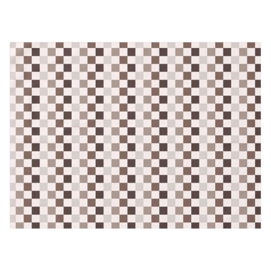 Cafe Au Lait checkerboard pattern テーブルクロス (正面(横))