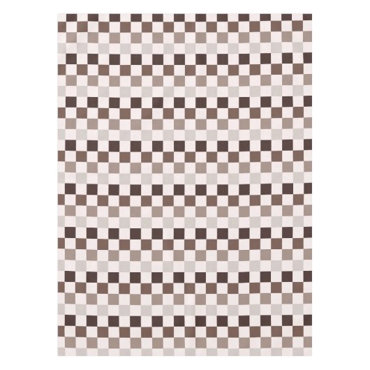 Cafe Au Lait checkerboard pattern テーブルクロス (正面)