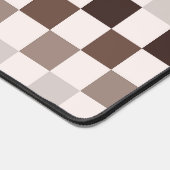 Cafe Au Lait checkerboard pattern デスクマット (コーナー)