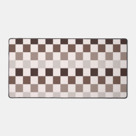Cafe Au Lait checkerboard pattern デスクマット