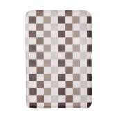 Cafe Au Lait checkerboard pattern バスマット (正面縦)