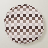 Cafe Au Lait checkerboard pattern ラウンドクッション (裏面)