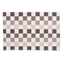 Cafe Au Lait checkerboard pattern 枕カバー