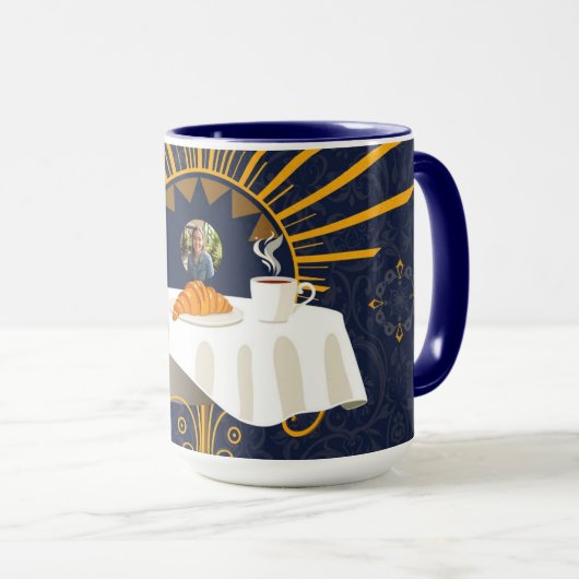 Café au Lait Deco Parisian Bistro Personalized マグカップ (正面右)