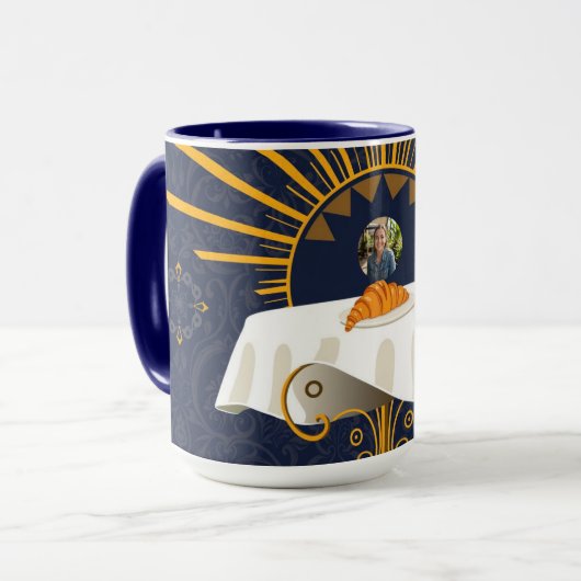 Café au Lait Deco Parisian Bistro Personalized マグカップ (正面左)