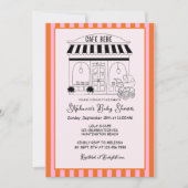 Café Baby Shower | Paris Café | Café Bébé 招待状 (正面)