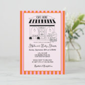 Café Baby Shower | Paris Café | Café Bébé 招待状 (スタンド正面)