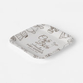 Cafe Bebe お茶目なりぼんベビーシャワー ペーパープレート (傾斜あり)