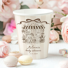 Cafe Bebe お茶目なりぼん はんどどろぷ ベイビーシャワー 紙コップ