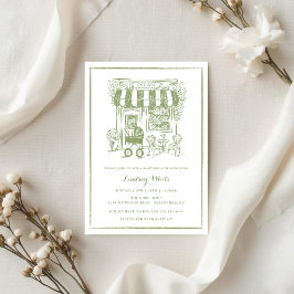 Cafe Bebe Baby Brunch Invite | Baby Shower 招待状