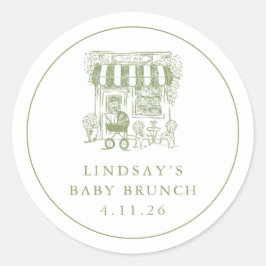 Cafe Bebe Baby Brunch Sticker ラウンドシール