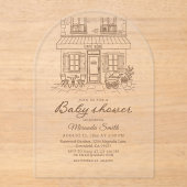 Cafe Bebe Baby Shower  アクリル招待状 (正面)