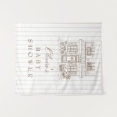 Cafe Bebe Baby Shower  タペストリー (正面(横))