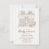 Cafe Bebe Baby Shower 招待状 (正面)